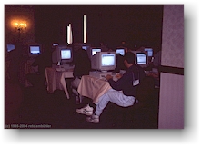 [ computers at the conference ]