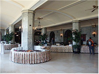 [ lunch buffet in the riverview lounge at the fairmont springs hotel in banff ]