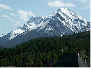 [ mount rundle seen from the fairmont springs hotel ]