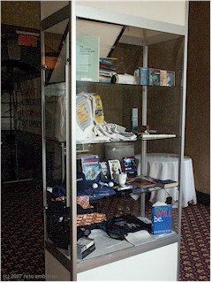 [ showcase at the web history exhibit with proceedings and CDs of previous web conferences ]