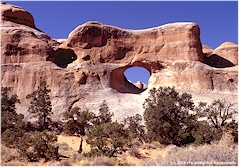 [ tunnel arch im arches national park ]